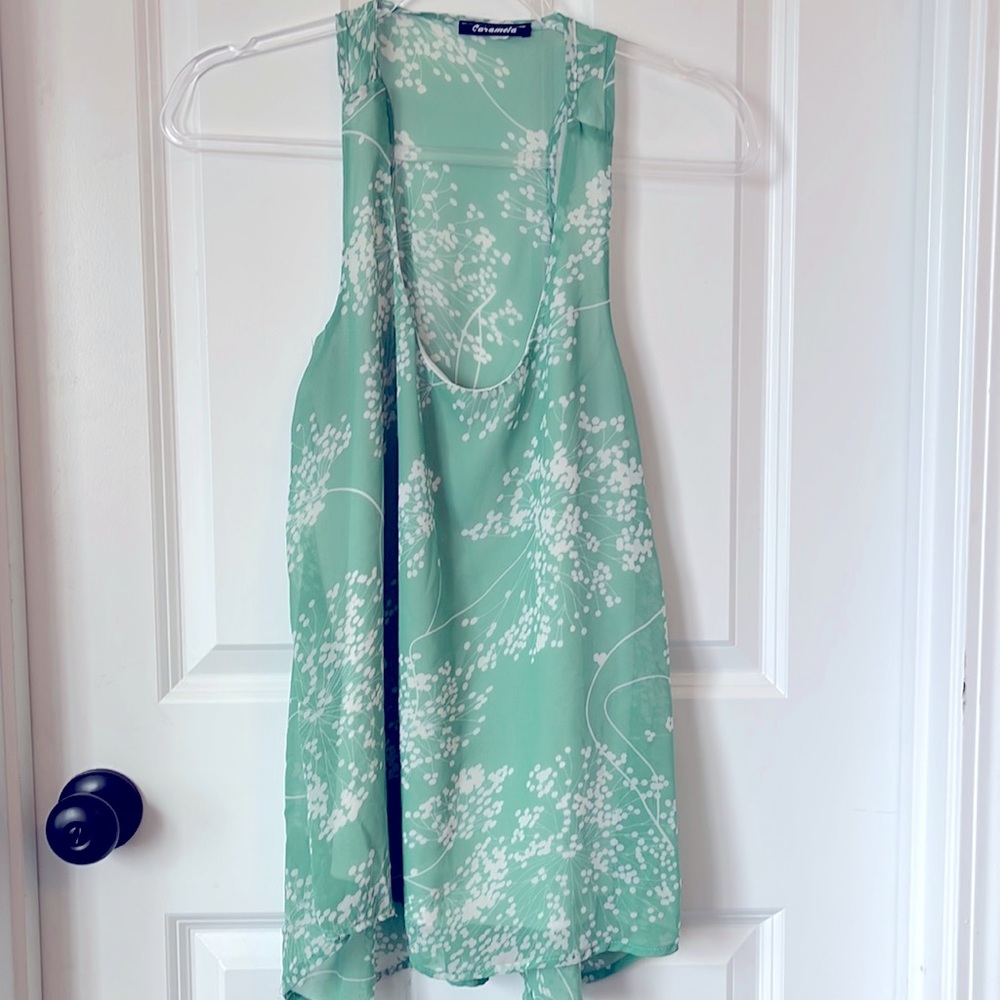 Caramela mint green tank top from Evereve
